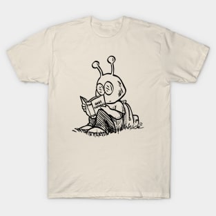 Martian reading Anna Karenina by Leo Tolstoy T-Shirt